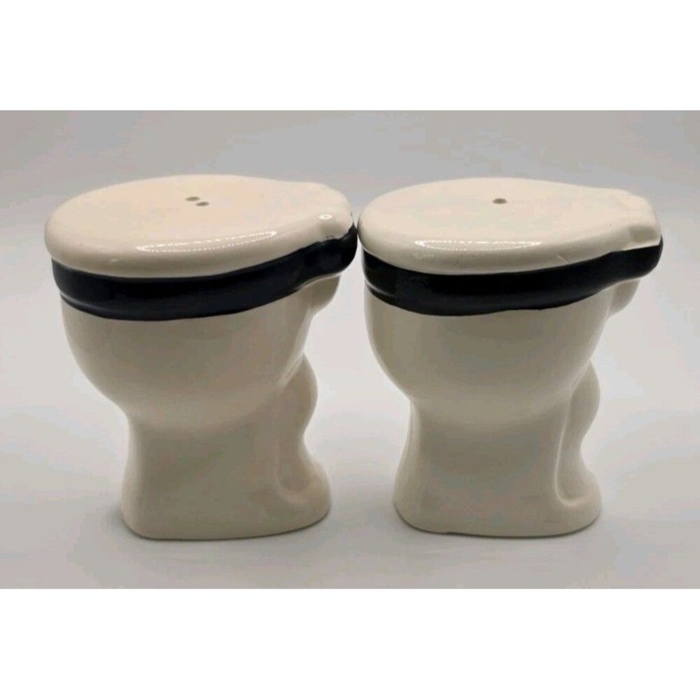 Twin Toilet Salt and Pepper Shakers Gag Gift